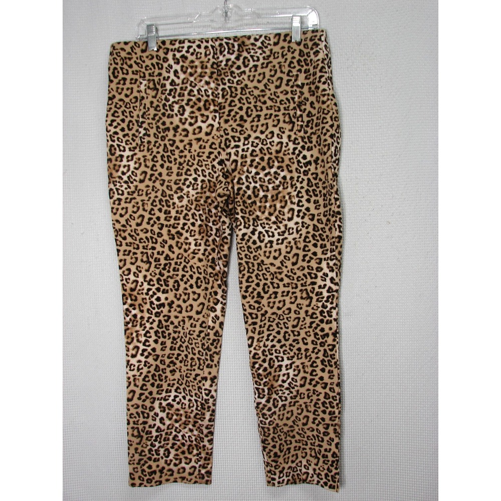 New Chicos Size 1.5P (US 10P) So Slimming Juliet Ankle Pants Animal Print Ponte